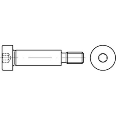 ISO7379 Schulterpassschraube Zylinderkopf mit Innensechskant Stahl 12.9